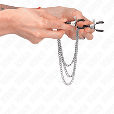 KINK ŠČIPALKE ZA BRADAVIČKE Kink With 3 Chains Silver