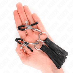 KINK ŠČIPALKE ZA BRADAVIČKE Kink Leatherette Tassel Black