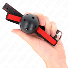 KINK GAG Kink Hollow Hard Mouth Black/Red (4,5 cm)