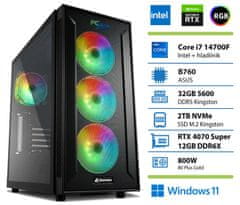 PCplus Dream Machine namizni računalnik, i7-14700F, 32GB, SSD2TB, RTX 4070 Super, W11H (146699)