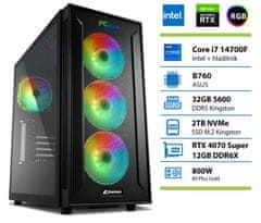 PCplus Dream Machine namizni računalnik, i7-14700F, 32GB, SSD2TB, RTX 4070 Super, DOS (146701)