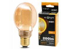 Eco light Dekorativna LED žarnica E27 4W 200lm G80 Amber Retro - serija ZERO