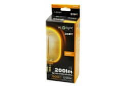 Eco light Dekorativna LED žarnica E27 4W 200lm O100 Amber Retro - serija ZERO