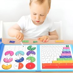 JOJOY® Montessori magnetna knjiga - sestavljanka z ulomki | FRACTIOFUN