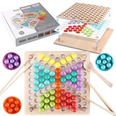 WOOPIE  Barvne kroglice Montessori Mozaik Puzzle Sorter