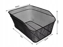 Verkgroup Kovinska kolesarska košara za prtljažnik kolesa črna 33cm