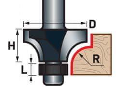 Extol Premium Rezalo za zaokroževanje (konkavno) za les, R3 x D21,5 x H8