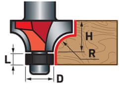 Extol Premium Rezalo za zaokroževanje (konkavno) za les, R3 x D21,5 x H8