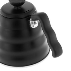 Hario Kettle HARIO 1.2L, črna, nerjaveče jeklo, ročno odpiranje, primeren za vse vrste kuhalnih plošč