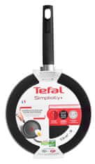 Tefal TEFAL Simplicity 24 cm ponva, črna, aluminijasta, nelepila, primerna za vse vrste štedilnikov, posoda za pečico do 175°C