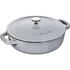 Staub Globoka pražna ponev Staub s pokrovom - 24 cm, grafitna barva