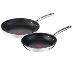 Tefal Kuhinjski set ponev Tefal DUETTO+ G732S255, 2-delni, nerjaveče jeklo, non-stick premaz, primeren za pranje v pomivalnem stroju