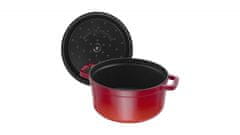 Staub Cocotte Staub iz litega železa, 22 cm, rdeča češnja, 4,1 kg - odlično za kuhanje in pečenje, 72 ur dostave