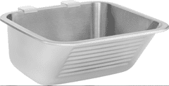 Deante Enokomorni gospodarski umivalnik iz nerjavečega jekla, vgradni ali zidni, z odtokom in srednjim odtočnim pladnjem, dimenzij 430x430 mm.