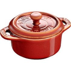 Staub Mini Cocotte Staub - 200 ml, kostanjeva barva, idealna za serviranje in kuhanje v manjših porcijah.