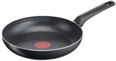 Tefal Tefal B55604 Vsakodnevna ponva s Titanium prevleko, 24 cm, črna, s termo indikatorjem, primerna za keramiko, halogene in plinske štedilnike.