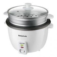 Taurus Kuhinjski aparat Taurus RICE CHEF riž kuhalnik, 1.8 L, 700 W, sivo-bela, samodejni programi, steklena pokrovka, nedrseča površina.