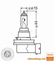 Osram ŽARNICA HALOGEN H8 64212-1BL ORIGINAL 35W 12V PGJ19-1 1BL