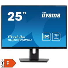 iiyama ProLite XUB2595WSU-B5 63,5cm (25") WUXGA 16:10 IPS VGA/HDMI/DP zvočniki monitor