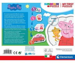 Clementoni - Moj prvi prašiček Peppa Puzzle 4v1 (3,6,9,12 kosov)