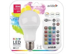 Avide 917948 Žarnica LED RC 9W E27 RGB+2700K 806lm A60 240°