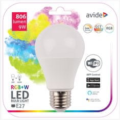 Avide 917962 Žarnica - wifi app LED 9W E27 RGB 806lm A60