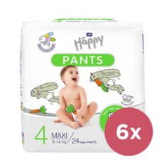 Bella Happy hlače za enkratno uporabo 4 Maxi (8-14 kg) 144 kosov - MESEČNI PAKET