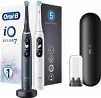 Oral-B iO Series 7 duo Black Onyx & White Alabaster komplet električne zobne ščetke, 5 načinov, umetna inteligenca, časovnik