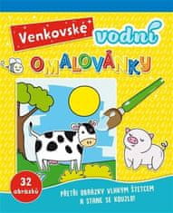 Rebo Knjiga za barvanje podeželja z vodnimi barvami