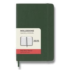 Moleskine Dnevnik 2025 - mehke platnice S, dnevni, temno zelena