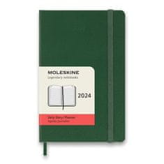 Moleskine Dnevnik 2025 - trda vezava S, dnevni, temno zelen