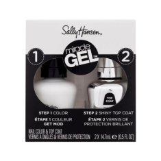 Sally Hansen Miracle Gel Odtenek 789 get mod Set gel lak za nohte Miracle Gel 14,7 ml + nadlak za nohte Miracle Gel Shiny Top Coat 14,7 ml