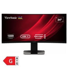 Viewsonic VG3419C 86,36cm (34") UWQHD VA 120Hz DP/HDMI/LAN/USB-C HDR10 KVM Freesync ukrivljen monitor