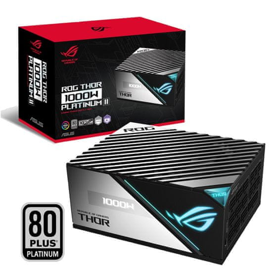 ASUS ROG Thor 1000W Platinum II modularni beli gaming napajalnik