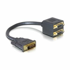 Delock adapter 1x DVI 24+1M / 2x DVI 24+1 Ž 65051