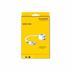 Delock adapter 1x DVI 24+1M / 2x DVI 24+1 Ž 65051