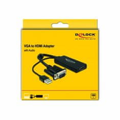 Delock adapter VGA M - HDMI Ž Aktivni 25cm 62668