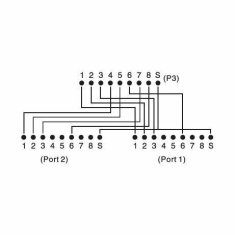 Digitus RJ45 adapter 2xRJ45Ž-RJ45M DN-93904