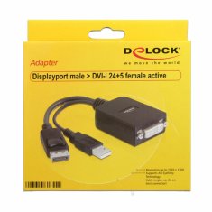 Delock adapter aktivni DisplayPort-DVI 61855