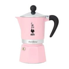 BIALETTI Kavni aparat Bialetti Primavera Rainbow 3tz 150 ml v rožnati barvi, za tri skodelice, iz aluminija in teknopolimera.