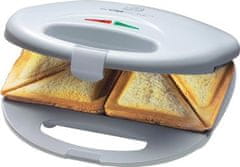 Clatronic Sandwich Maker Clatronic ST 3477, 750 W, bele barve, z nepreganjajočo prevleko in hladno dotikajočim ročajem