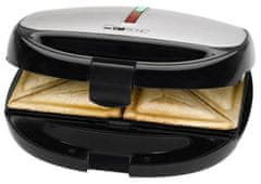 Clatronic Sandwich maker Clatronic ST/WA 3670, 800 W, črno nerjavno jeklo, nedrseča površina, varnostni termostat, enostavno čiščenje