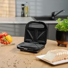 Zelmer Zelmer ZSM7710 Sendvič Toastmaker 750 W, črna-srebrna, enostavno čiščenje, 2 sendviča, neliprošče, vertikalna shranitev