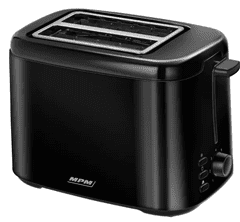 MPM Črni toaster MPM MTO-07/c - s snemljivo posodo za drobtine, 800 W, 7 stopenj nastavitve, za 4 tostne sendviče, enostavno čiščenje