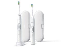 Philips Električna zobna ščetka Philips Sonicare HX6877/34, 3 načini, ergonomska, srebrna/bela, vključuje 2 krtački, potovalna torba.