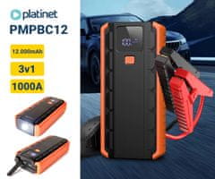 Platinet PMPBC12 zagonska baterija, 1000A, 12000mAh, torbica