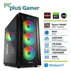 PCplus Gamer namizni računalnik, R5-9600X, 32GB, SSD2TB, RTX4070 Super, W11H