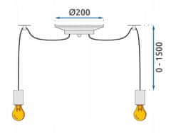 Toolight Lampa Spider Rope 10