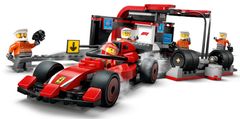 LEGO City 60443 Servisni boks in mehaniki z avtomobilom Ferrari F1