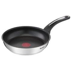 Tefal Tefal Emotion 24 cm nerjaveča jeklena ponva E30004 – vsestranska ponva z indikatorjem toplote in titanovim notranjim premazom.